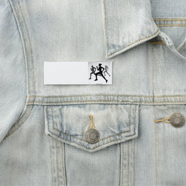 Running Marathon Competitive Sport Name Tag (In Situ)