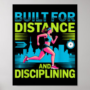 Running marathon runner mum athlete track and fiel poster
