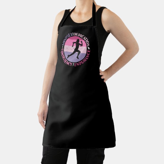Running Mindset - Girly Runner Endurance Quote Apron (Insitu)