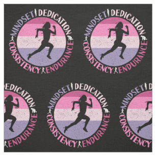 Running Mindset - Girly Runner Endurance Quote Fabric