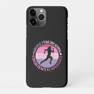 Running Mindset - Girly Runner Endurance Quote iPhone 11Pro Case