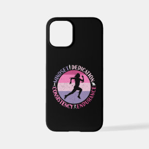 Running Mindset - Girly Runner Endurance Quote iPhone 12 Mini Case