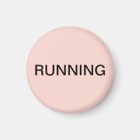 Running minimal blush pink dishwasher magnet