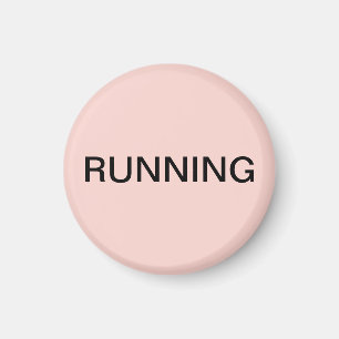 Running minimal blush pink dishwasher magnet