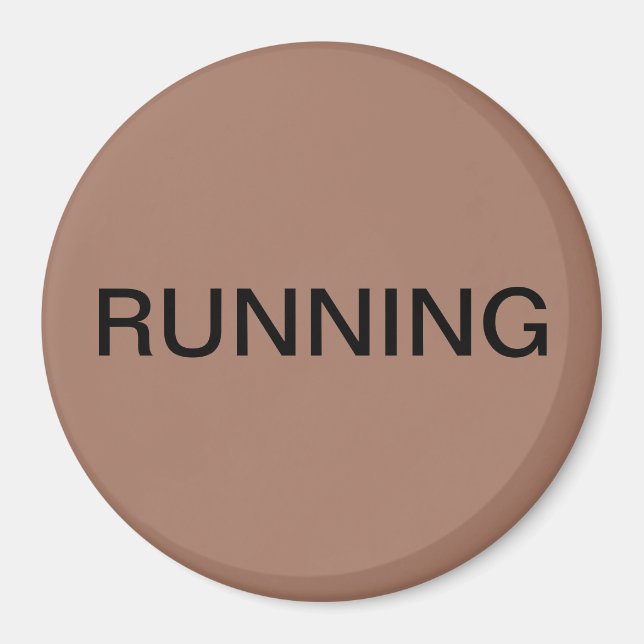 Running mocha mousse dishwasher magnet (Front)