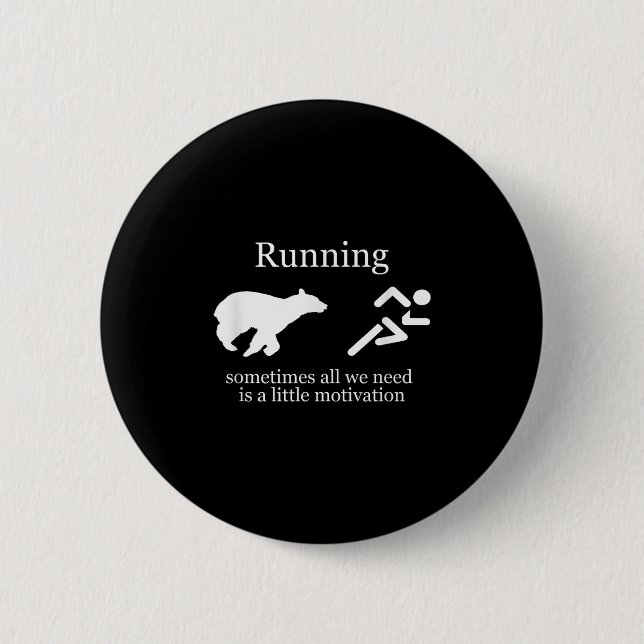 Running. Motivation  6 Cm Round Badge (Front)