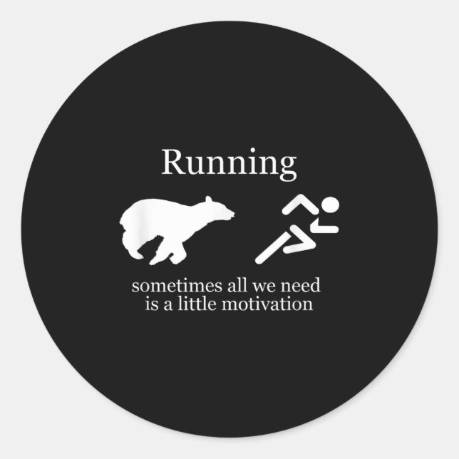 Running. Motivation  Classic Round Sticker (Front)