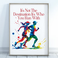 Running Motivation Poster, Perfect Gift for Runner