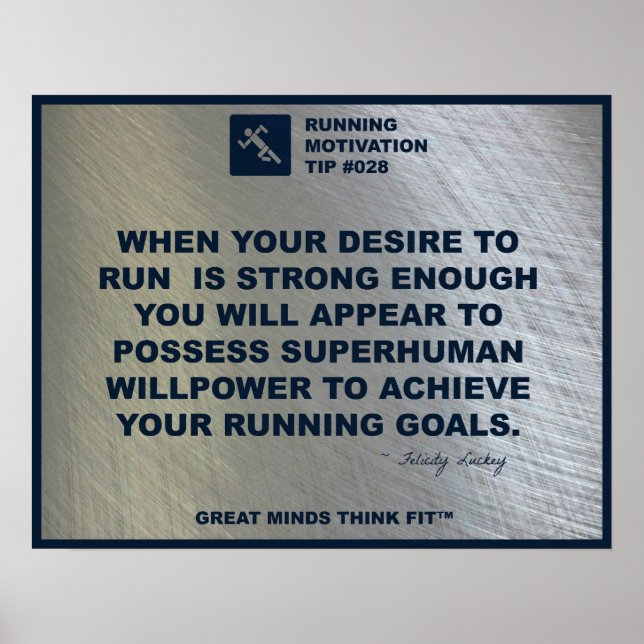 Running Motivation Tip #028 Poster (Front)