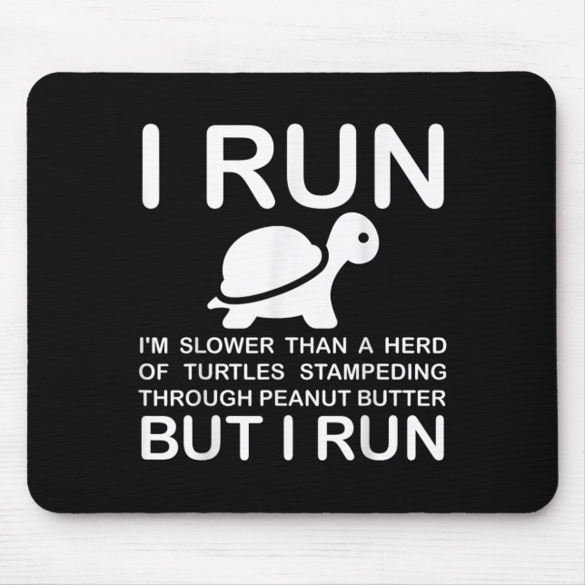 Running Motivation Turtle  Mouse Mat (Front)