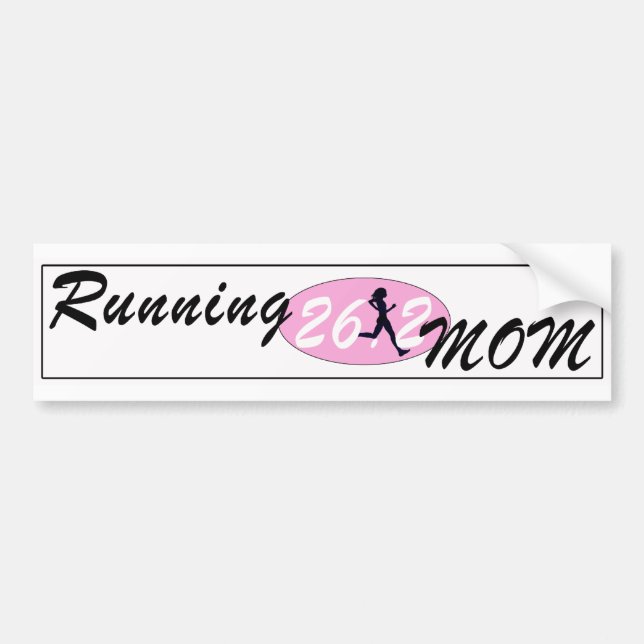 Running Mum 26.2 Bumper Sticker (Front)