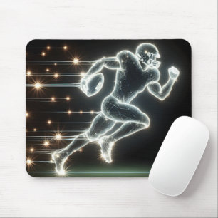 Running Neon Football Player Mouse Mat