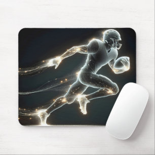 Running Neon Football Player Mouse Mat