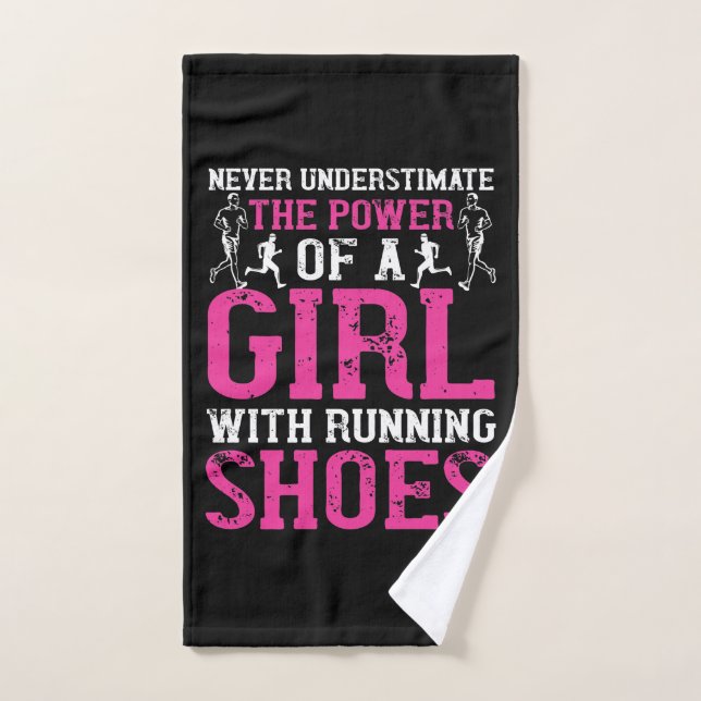 Running - Never underestimate champion Hand Towel (Hand Towel)