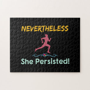 Running - Nevertheless She Persisted Runner Jigsaw Puzzle