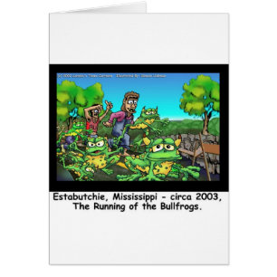 Running Of The Bull Frogs Funny Gifts/Collectibles