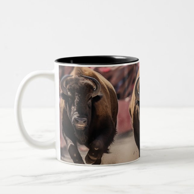Running of the bulls Two-Tone coffee mug (Left)