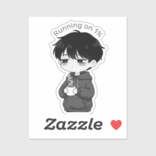 Running on 1 Percent Relatable Chibi Coffee Illust