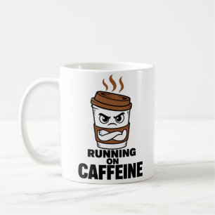 Running On Caffeine Funny Coffee Mug Gift