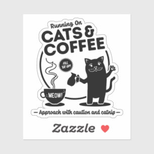 Running on Cats & Coffee Die-Cut