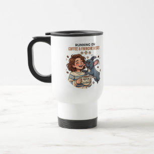 Running On Coffee And French Bulldog Kisses Travel Mug