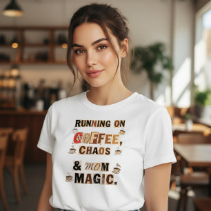 Running on Coffee Chaos and Mum Magic Tri-Blend Shirt