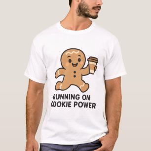 Running on Cookie Power Funny Gingerbread Coffee T-Shirt