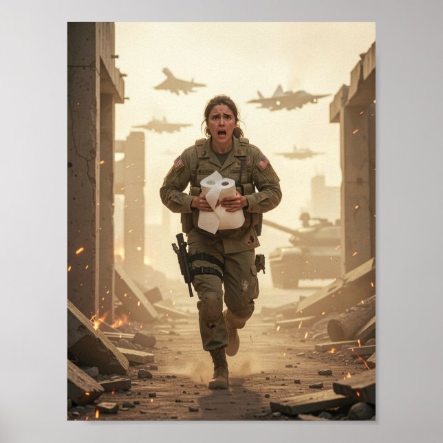 Running on Courage and Quiet Irony Poster (Front)