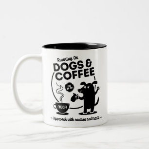 Running on Dogs and Coffee 11 oz. Two-Tone Coffee Mug