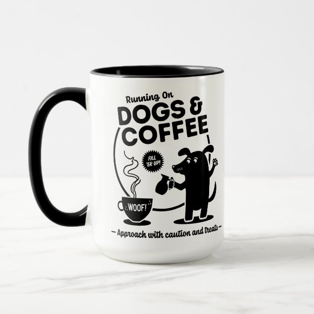 Running on Dogs and Coffee 15 oz. Combo Mug (Left)