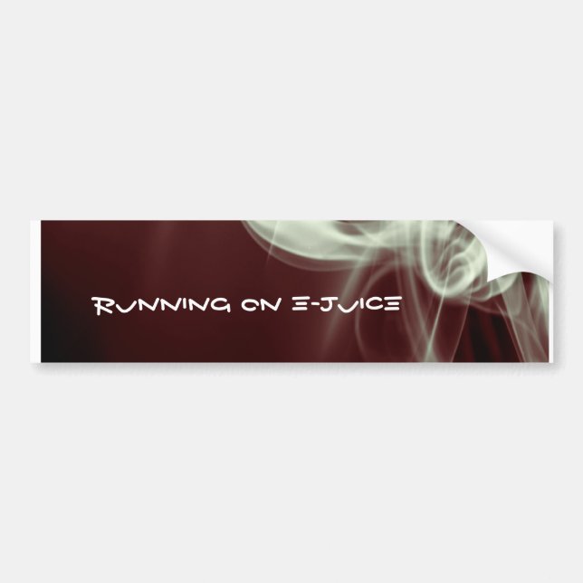Running on e-juice bumper sticker (Front)