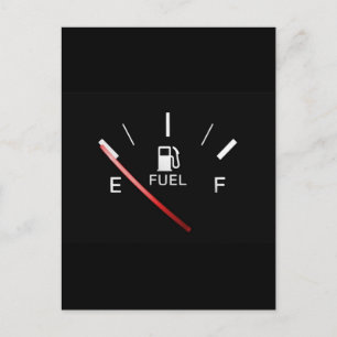 Running on Empty Postcard