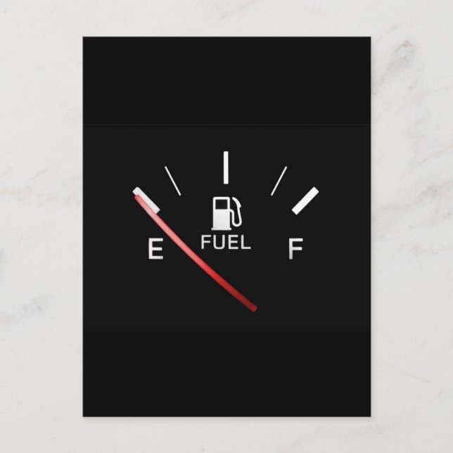 Running on Empty Postcard (Front)