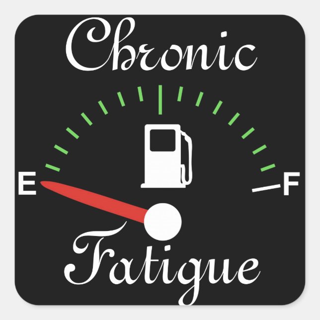 Running on Empty Square Sticker (Front)