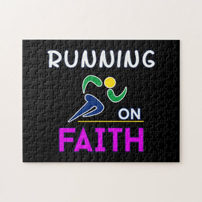 Running on Faith Christian Runner Jigsaw Puzzle (Horizontal)