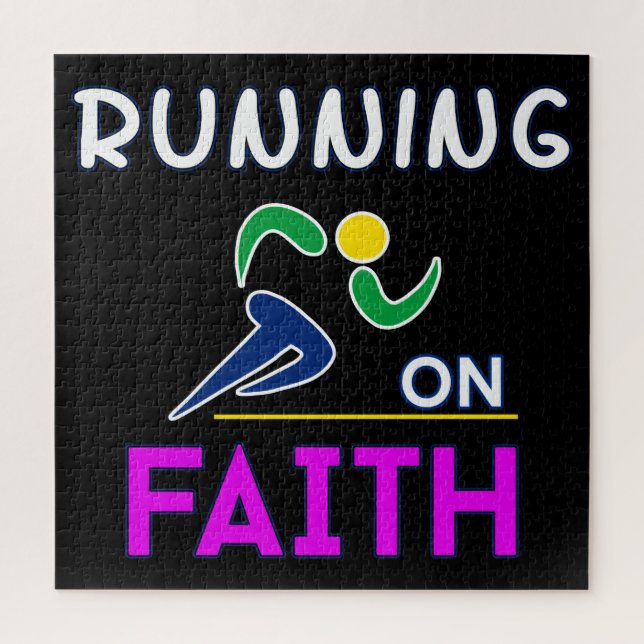 Running on Faith Christian Runner Jigsaw Puzzle (Vertical)