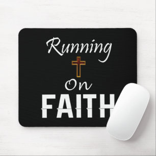Running on Faith Runner Mouse Mat