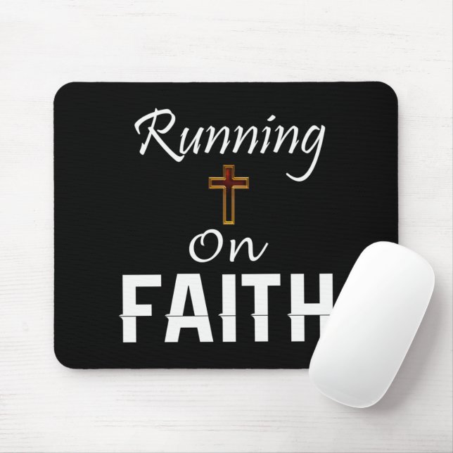 Running on Faith Runner Mouse Mat (With Mouse)