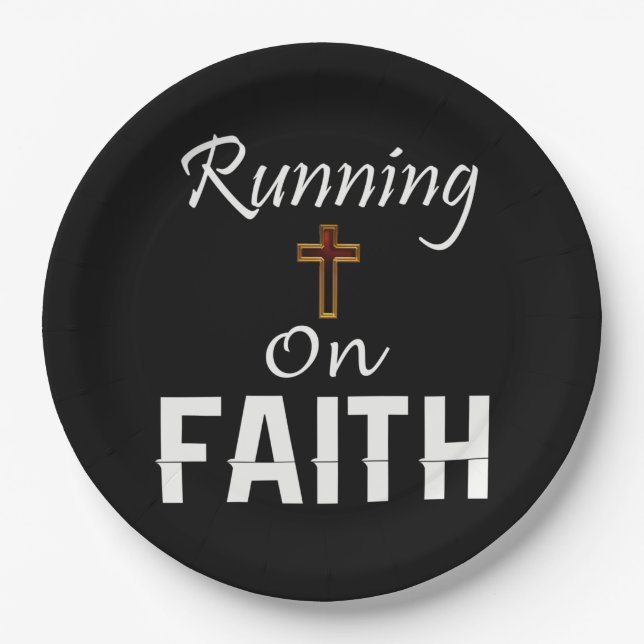 Running on Faith Runner Paper Plate (Front)