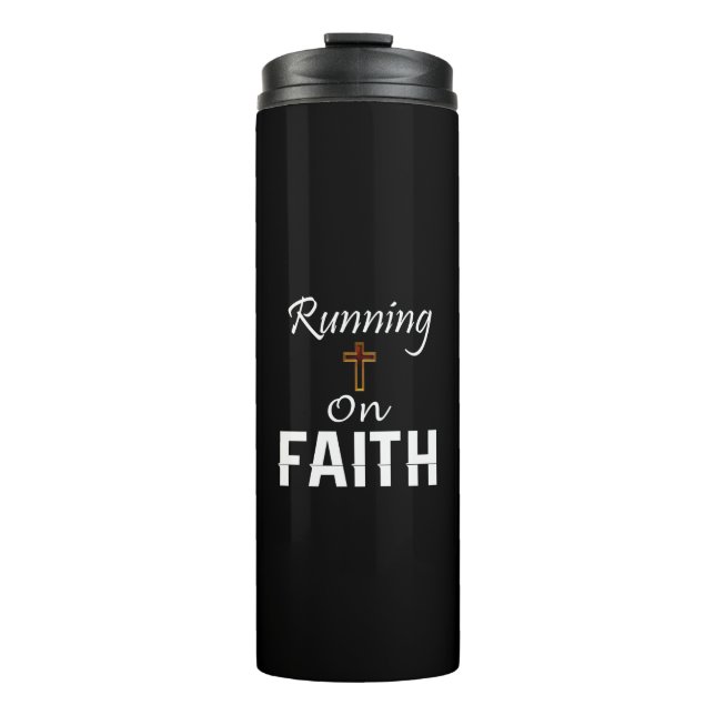 Running on Faith Runner Thermal Tumbler (Front)