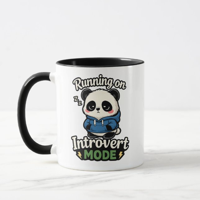 Running on Introvert Mode Panda Mug (Left)