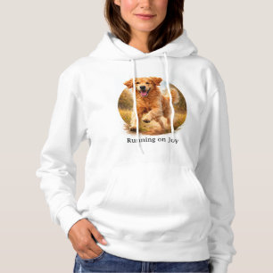 Running on Joy Golden Retriever Hoodie