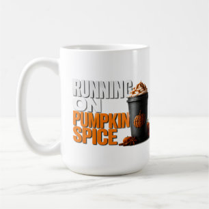 🎃 Running On Pumpkin Spice Fall Halloween Quote ☕ Coffee Mug