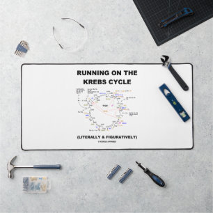 Running On The Krebs Cycle Biochemistry Geek Humou Desk Mat