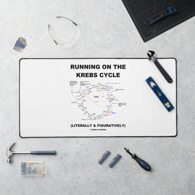 Running On The Krebs Cycle Biochemistry Geek Humou Desk Mat (Workstation)
