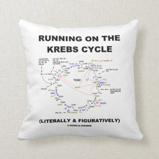 Running On The Krebs Cycle (Science Humour) Cushion