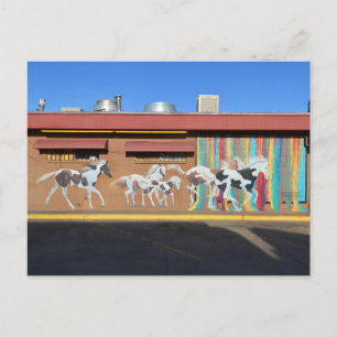 Running Paint Horses Mural, Tucumcari, New Mexico Postcard