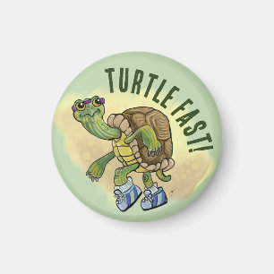 Running Painted Turtle Magnet
