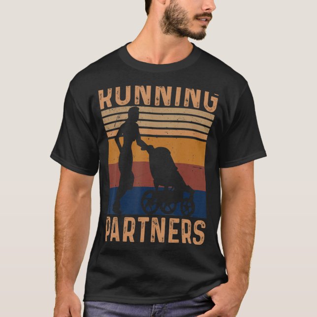 Running Partners,  Runner, Father And Son T-Shirt (Front)