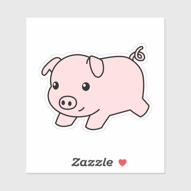 Running Pig, Adorable Piglet (Sheet)